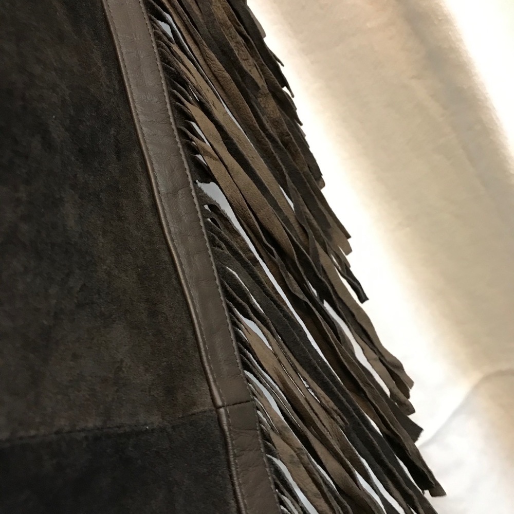 Leather and suede shirt size medium